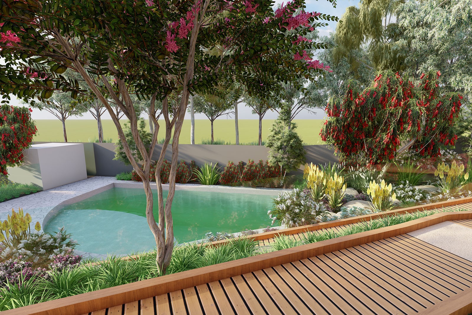 Brisbane residential garden design Australian native