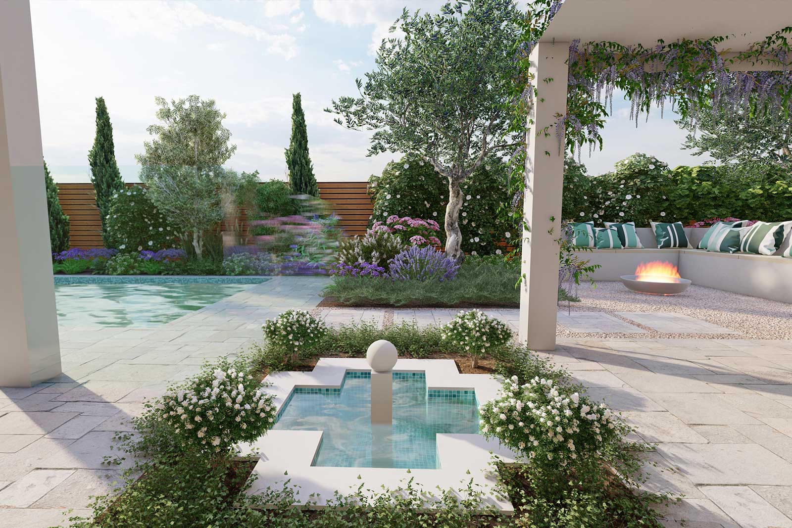residential garden design toowoomba Mediterranean design